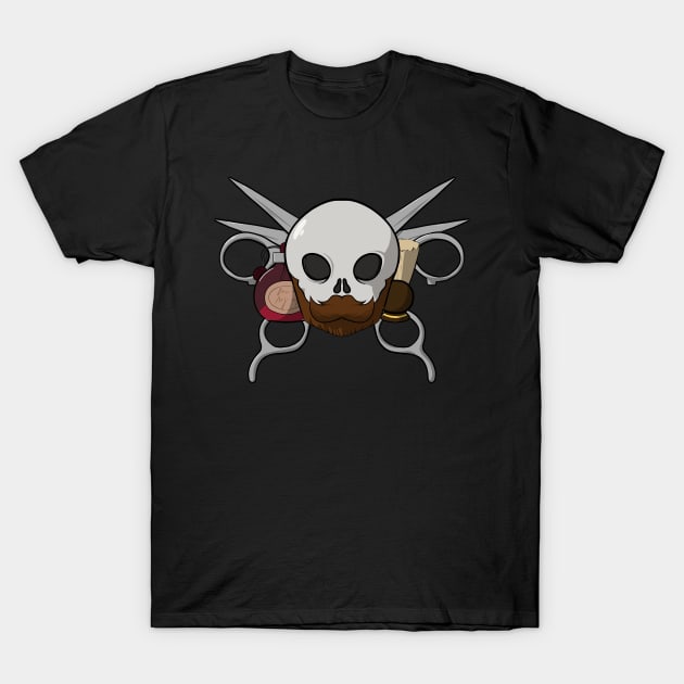 Barbers crew Jolly Roger pirate flag (no caption) T-Shirt by RampArt